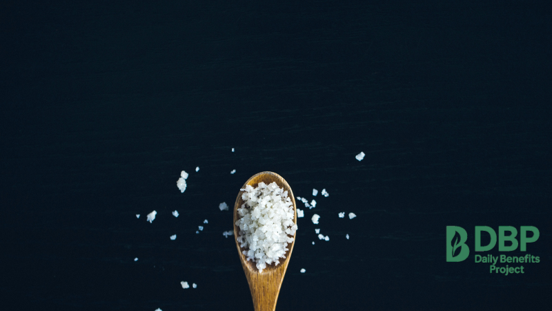 Spoon of salt representing high sodium intake and its link to high blood pressure