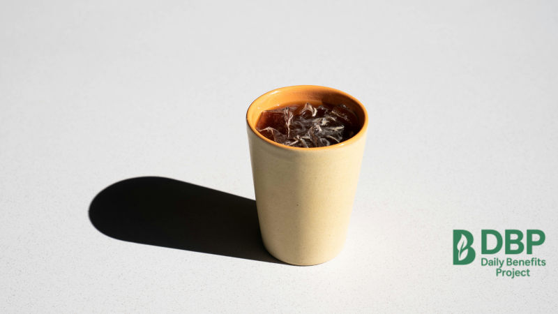 Cup of iced coffee showing caffeine’s impact on high blood pressure