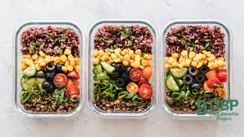 Vegan food meal prep – colourful plant-based bowls colourful vegan meal prep bowls with grains, legumes, and vegetables