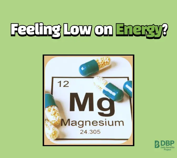 Magnesium pills and energy question on green background