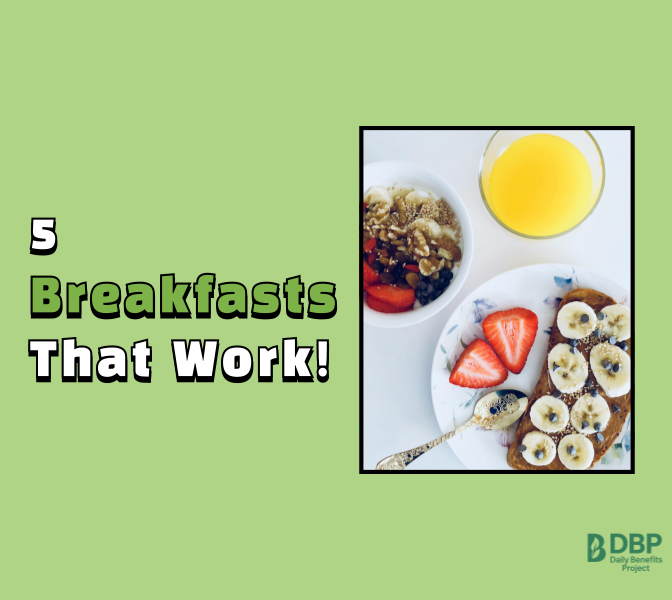 thumbnail image showing healthy breakfast with fruits and juice, best breakfasts that work