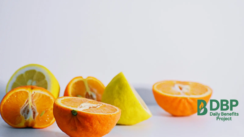 Citrus fruits as immune boosting foods Fresh oranges, lemons, and grapefruits rich in vitamin C for immunity