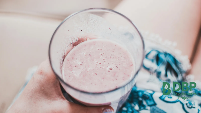Yoghurt with probiotics for gut and immune health A glass of yoghurt smoothie rich in probiotics to support immunity
