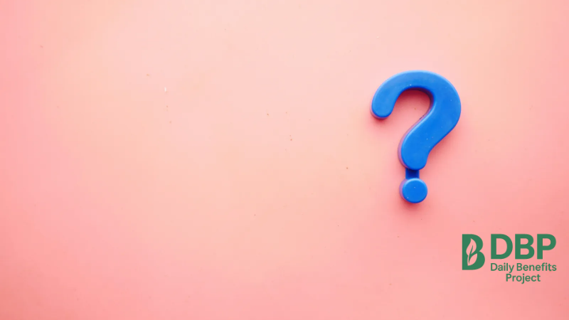 question mark on pink background for sleep food FAQ section