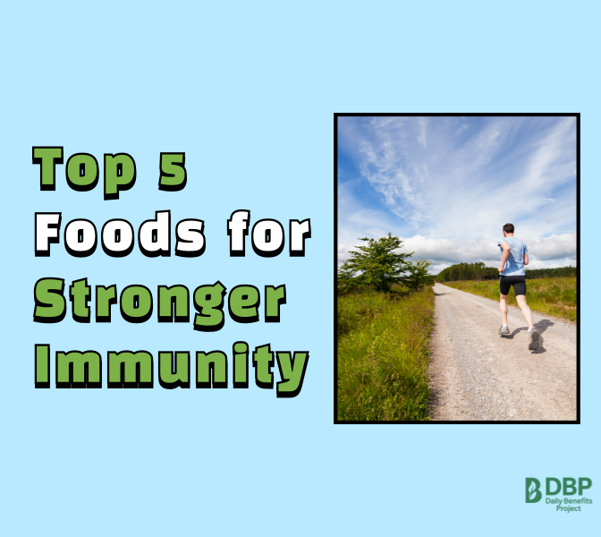 Thumbnail image highlighting top 5 immune boosting foods for stronger immunity